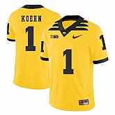 Iowa Hawkeyes 1 Marshall Koehn Pasat Yellow College Football Jersey Dzhi,baseball caps,new era cap wholesale,wholesale hats